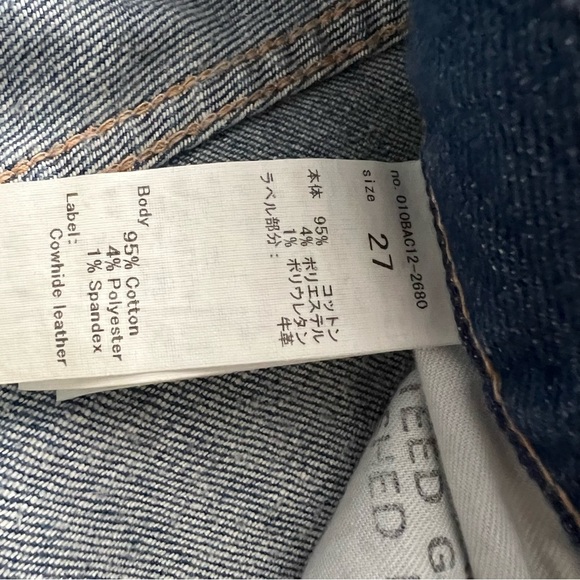 MOUSSY VINTAGE Ridgewood Ripped Crop Skinny Jeans Japanese Denim in Medium Blue - Picture 9 of 12